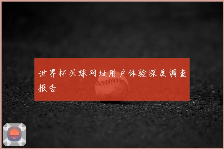 世界杯买球网址用户体验深度调查报告